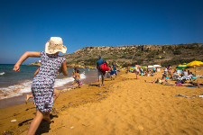 Strand von Ramla Bay auf der Insel Gozo